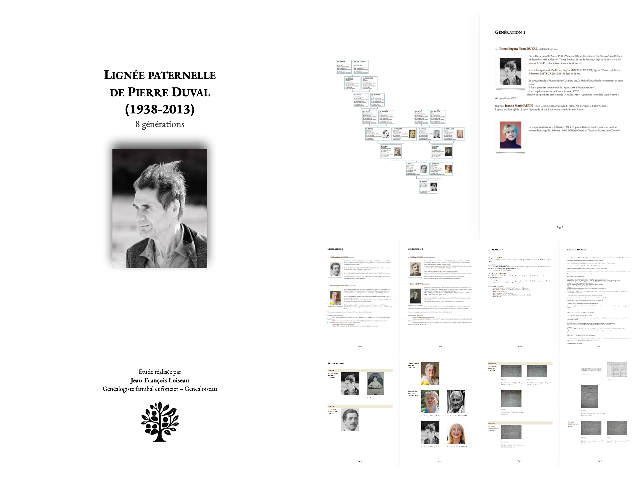 Rapport PDF de la lignée paternelle ou maternelle
